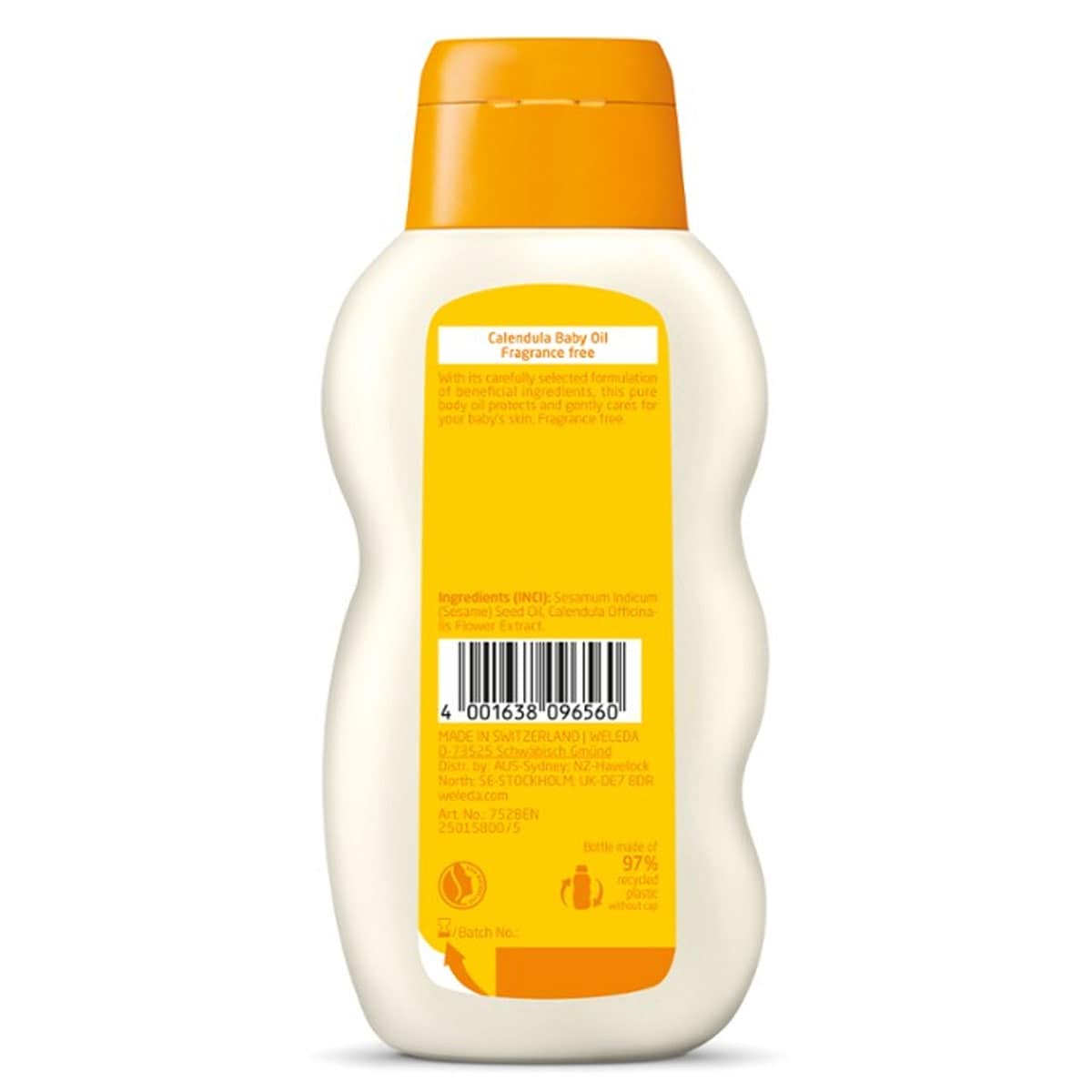 Weleda Calendula Baby Oil Fragrance Free 200Ml