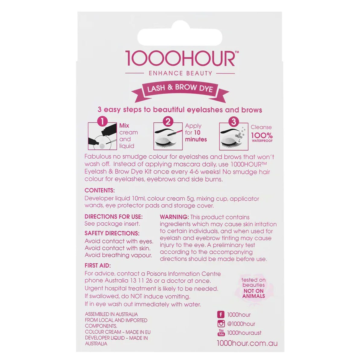 1000 Hour Eyelash & Brow Dye Kit Black