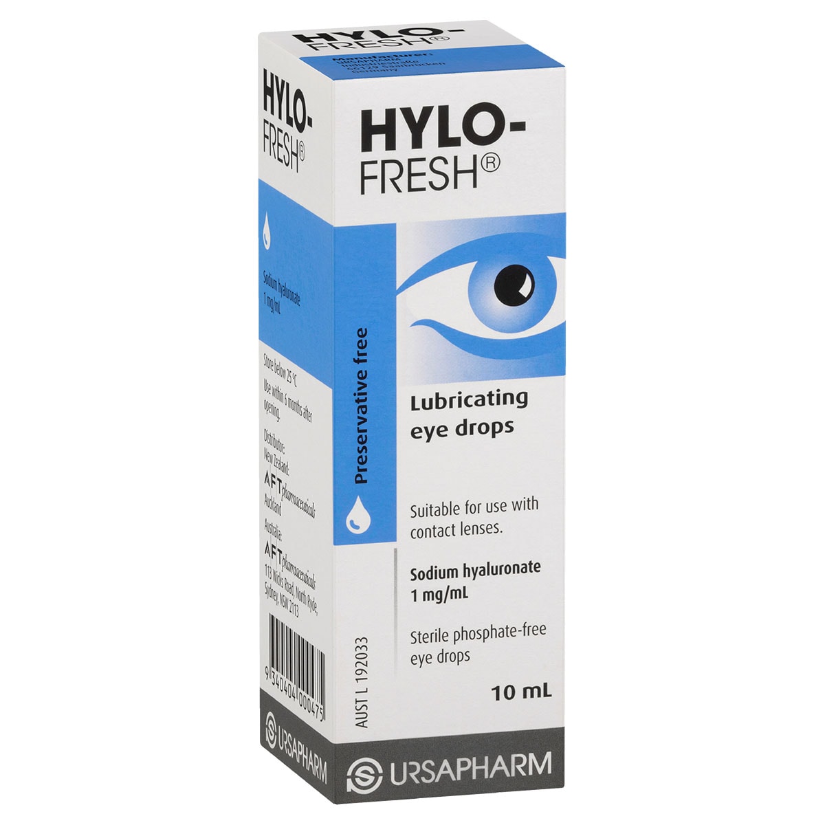 Hylo Fresh Lubricating Eye Drops Preservative Free 1Mg 10Ml