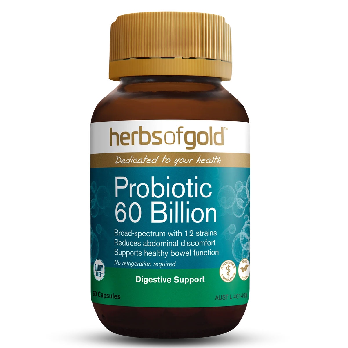 Herbs Of Gold Probiotic 60 Billion 60 Capsules