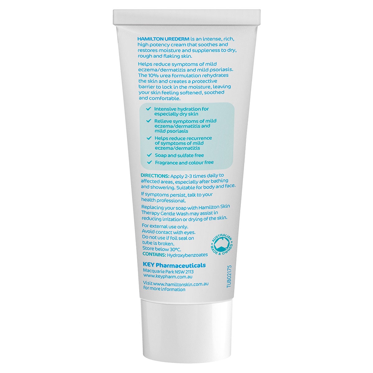 Hamilton Skin Therapy Urederm Cream 10% Urea 100g