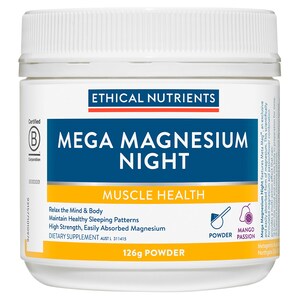 Ethical Nutrients Mega Magnesium Night Mango Passion 126G Powder