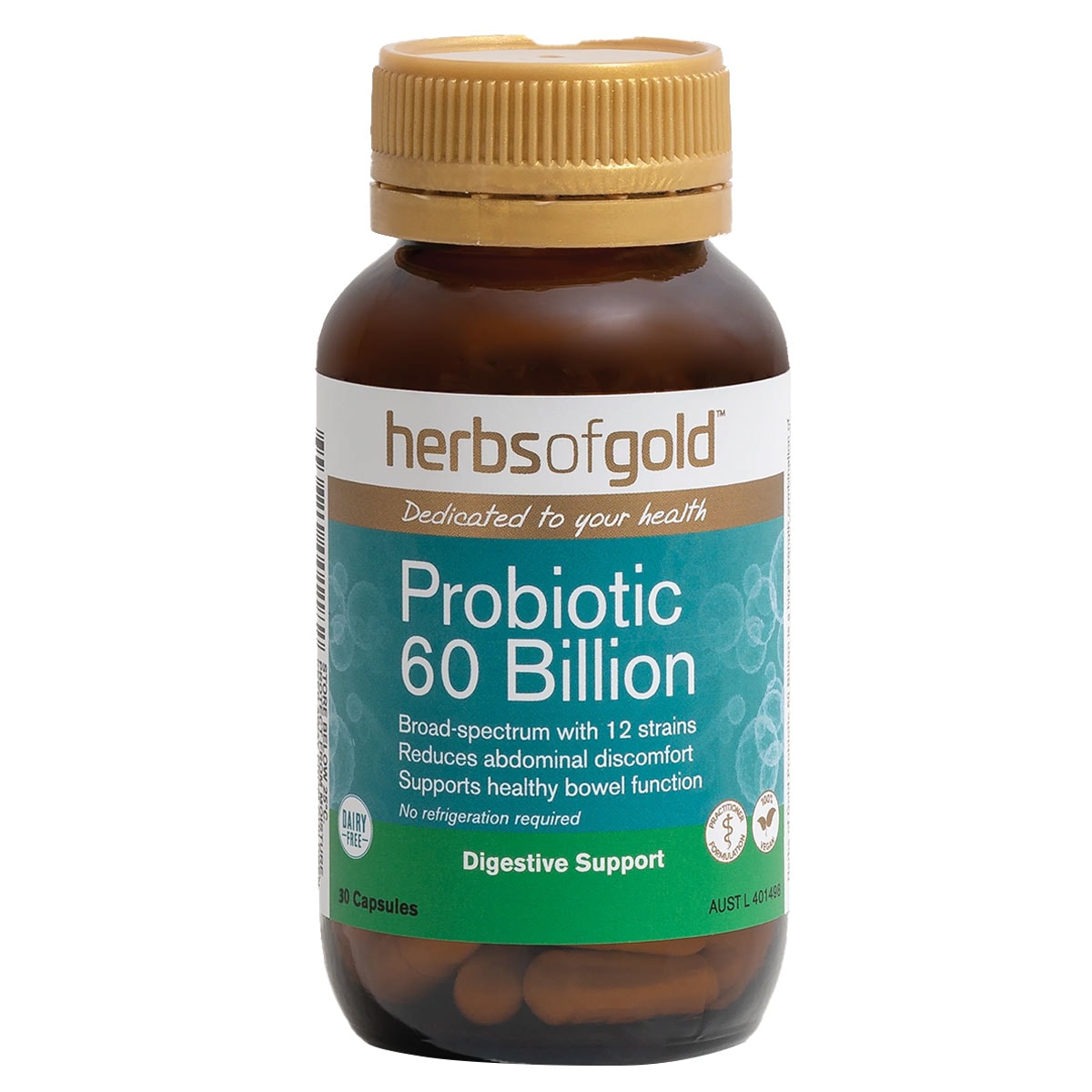 Herbs Of Gold Probiotic 60 Billion 30 Capsules