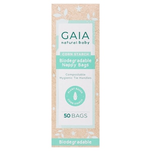 Gaia Natural Baby Biodegradable Nappy Bags 50 Pack