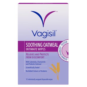 Vagisil Soothing Oatmeal Intimate Wipes 12 Pack