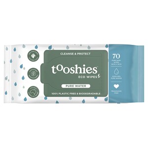 Tooshies By Tom Pure Water Baby Wipes 70 Pack