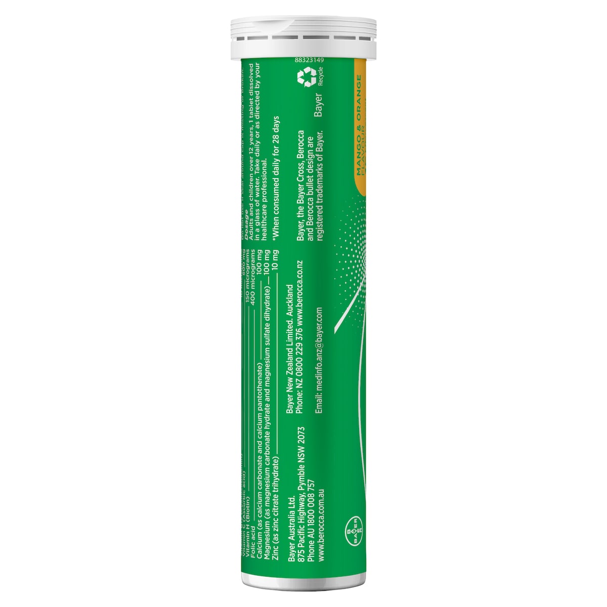 Berocca Energy Mango & Orange 15 Effervescent Tablet