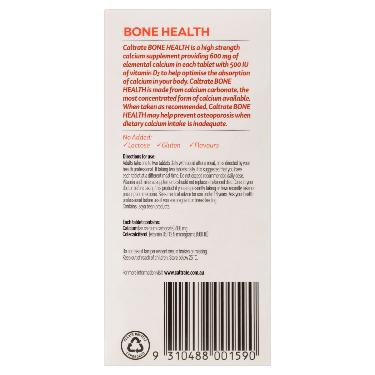 Caltrate Bone Health 100 Tablets