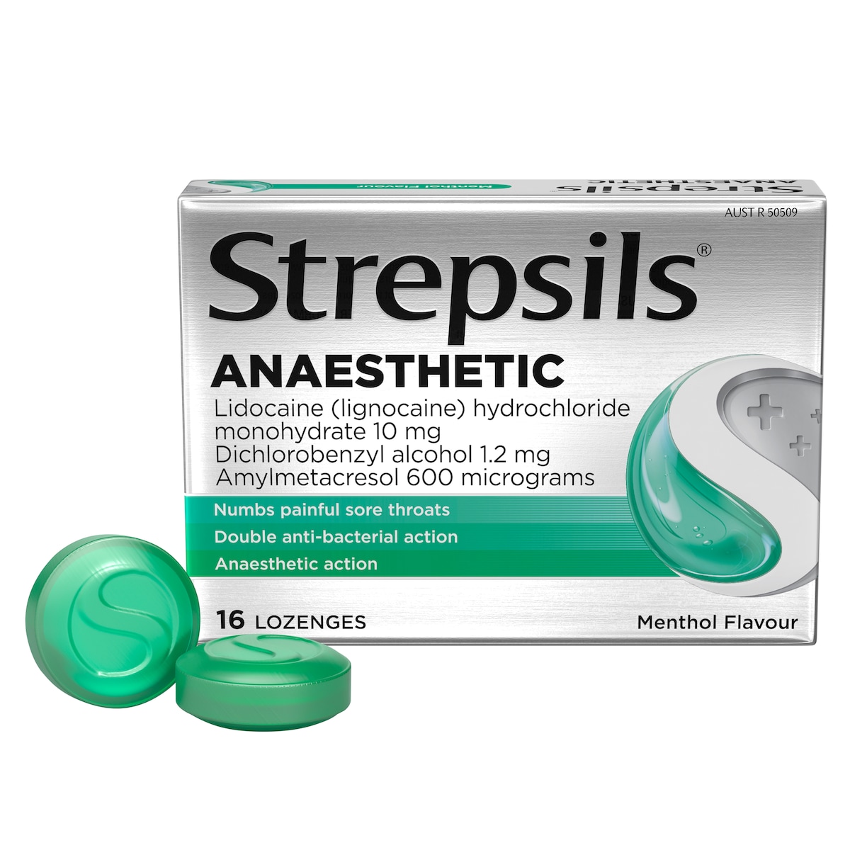 Strepsils Plus Anaesthetic Dual Action Menthol 16 Lozenges