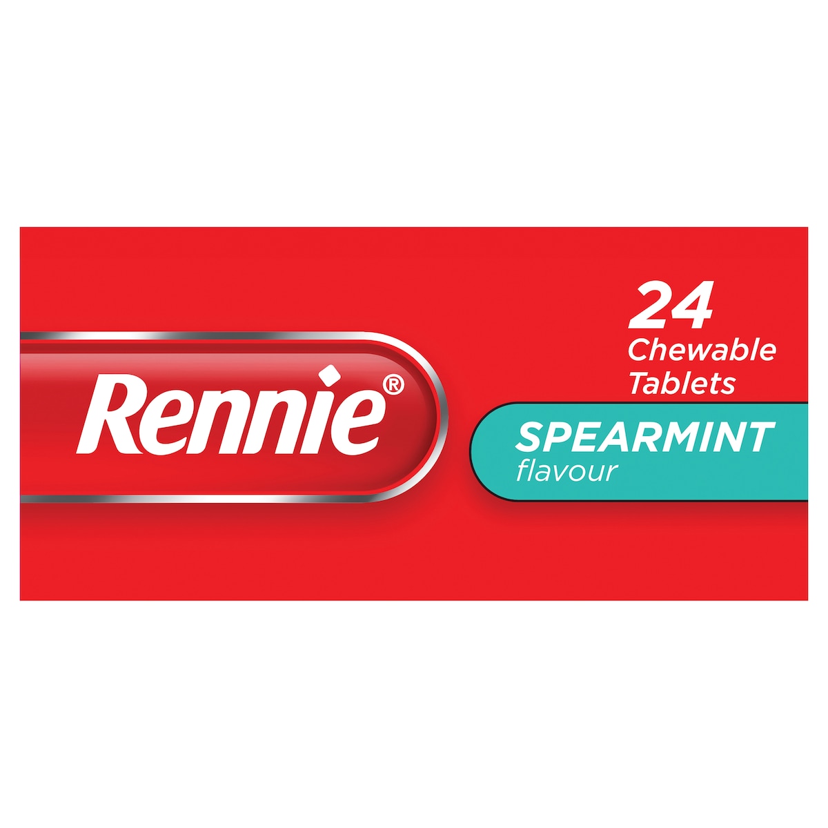 Rennie Indigestion & Heartburn Relief Spearmint 24 Chewable Tablets