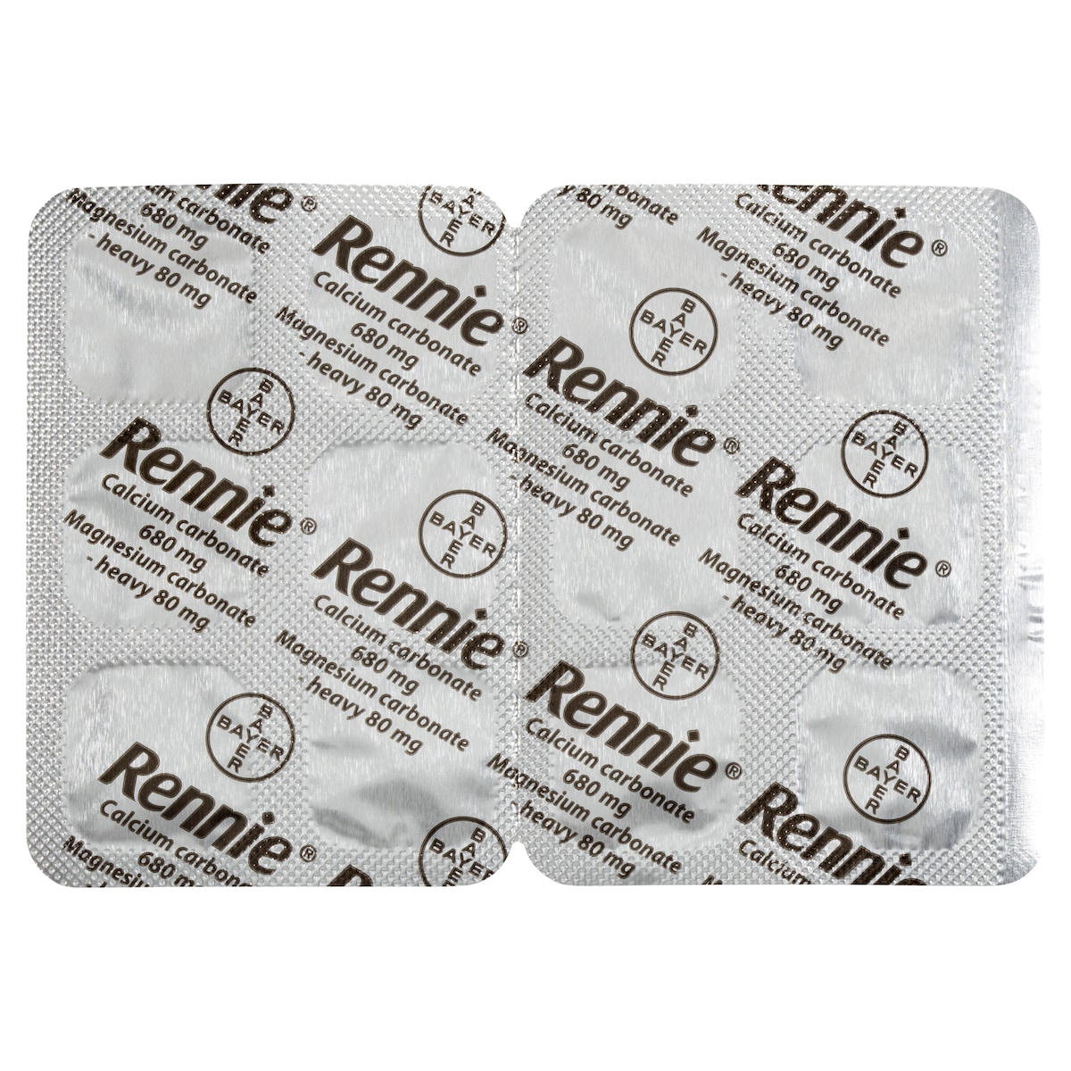 Rennie Indigestion & Heartburn Relief Spearmint 96 Chewable Tablets