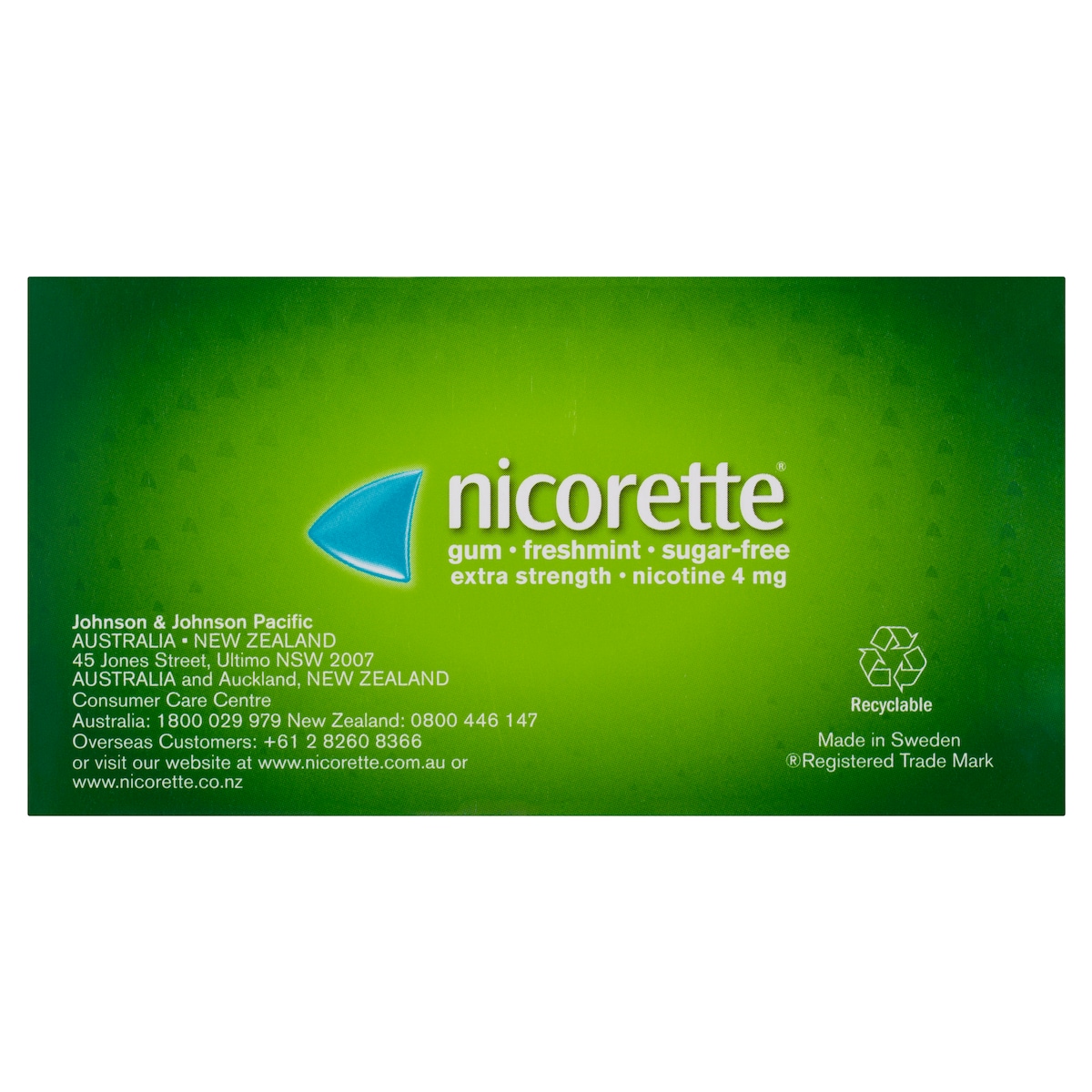 Nicorette Quit Smoking Nicotine Gum 4Mg Fresh Mint 105 Pieces