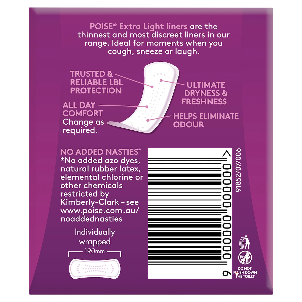 Poise Liners Extra Light 10 Pack