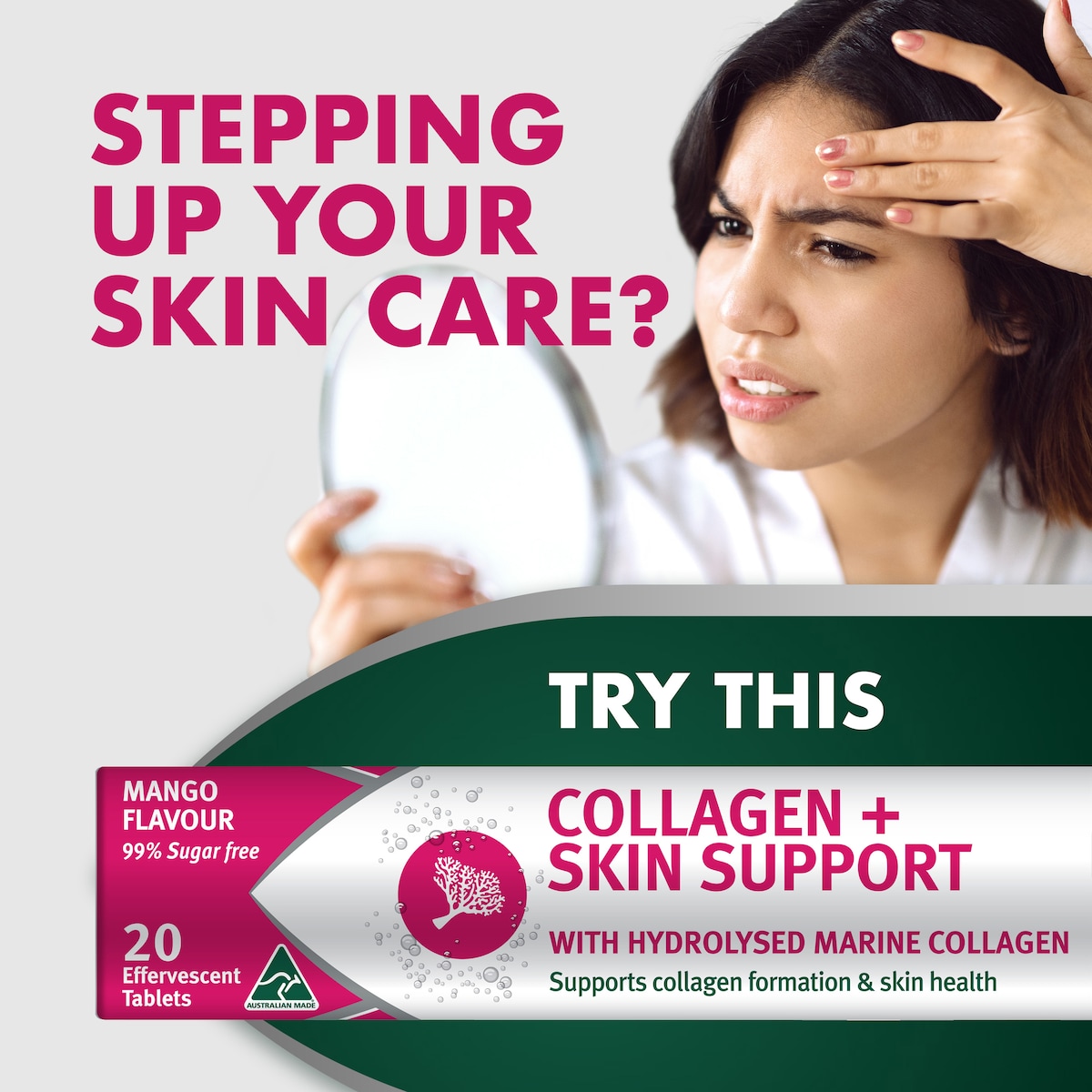 Nature's Own Collagen + Skin Support Effervescent 20 Tablets