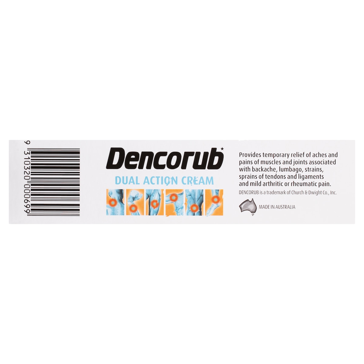 Dencorub Dual Action Cream Muscle & Joint Pain Relief 100G