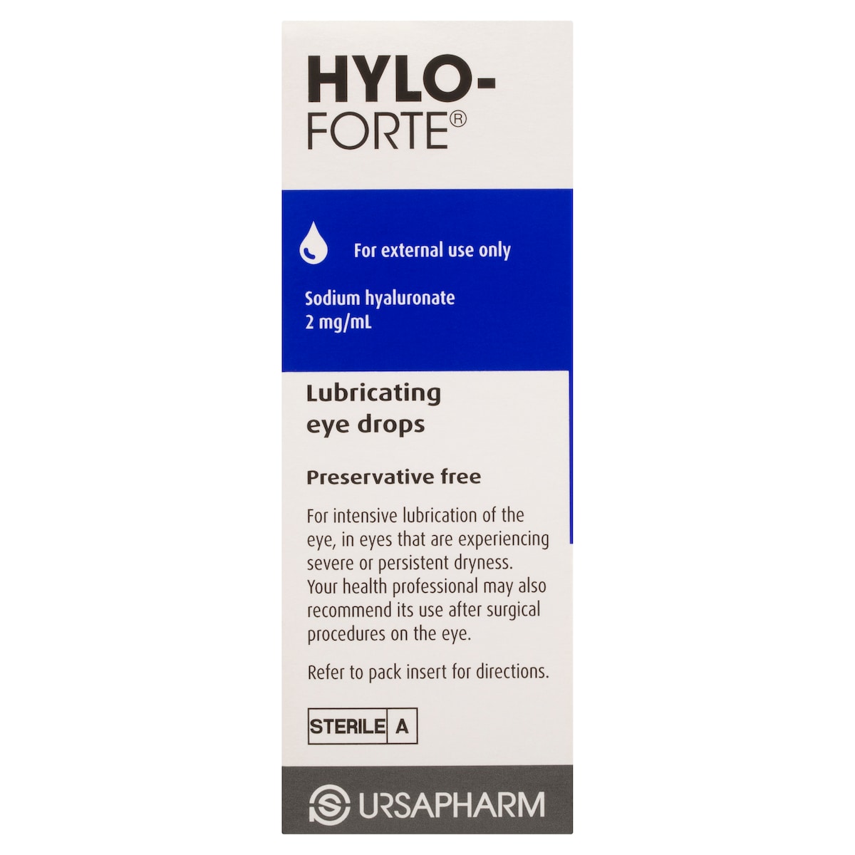Hylo Forte Lubricating Eye Drops Preservative Free 10Ml