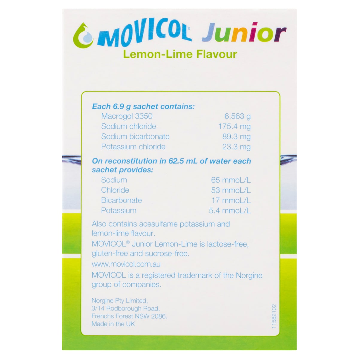 Movicol Junior Lemon Lime 30 Sachets