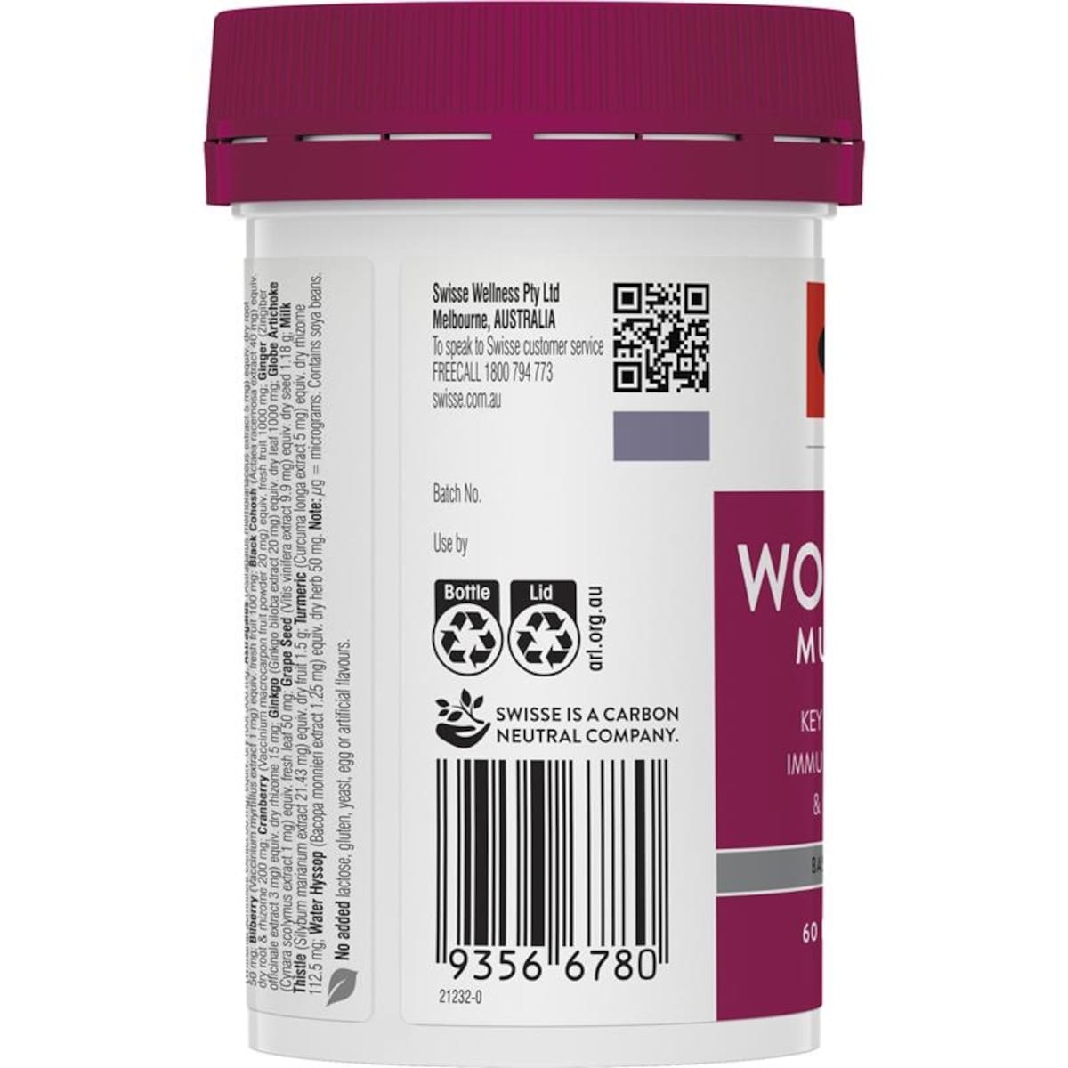 Swisse Ultivite Womens 50+ Multivitamin 60 Tablets