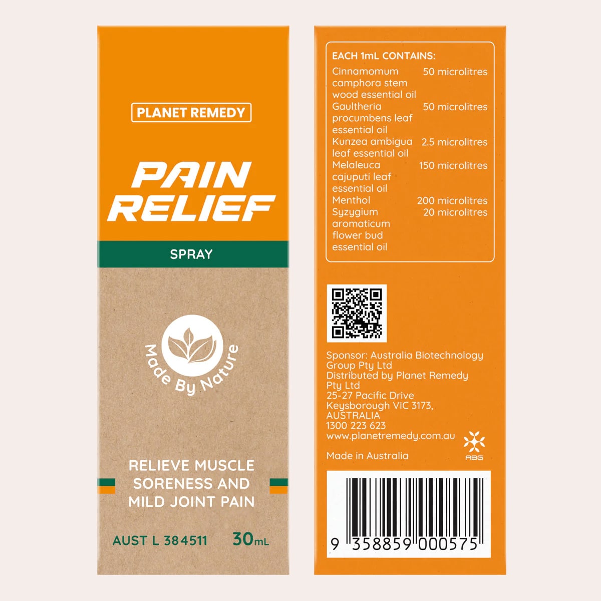 Planet Remedy Pain Relief Spray 30Ml