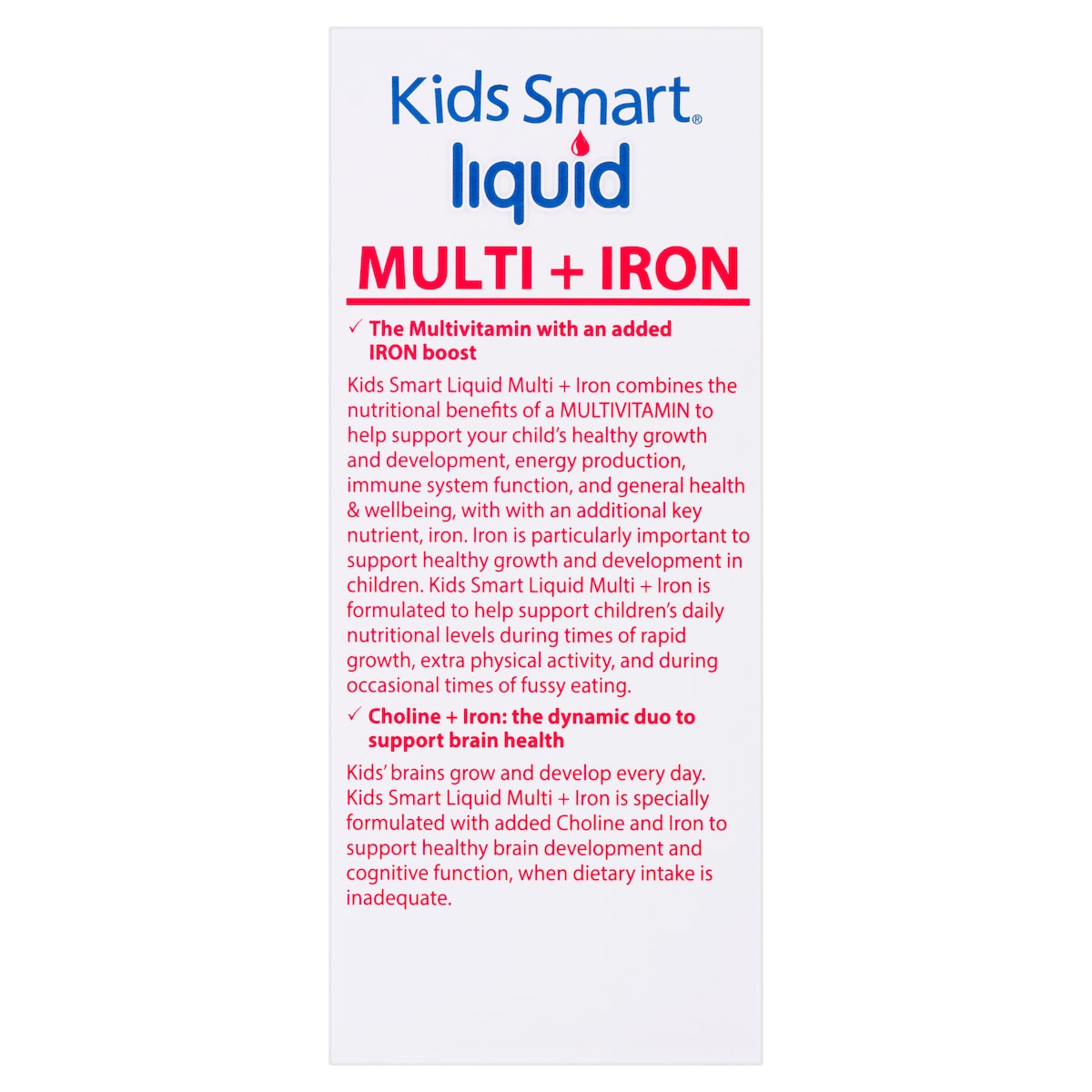 Natures Way Kids Smart Liquid Multi + Iron 96% Sugar Free 200Ml