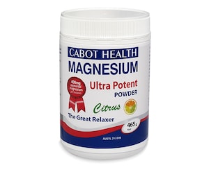 Cabot Health Ultra Potent Magnesium Powder Citrus 465G