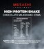 Musashi High Protein Shake Chocolate 6 X 375Ml