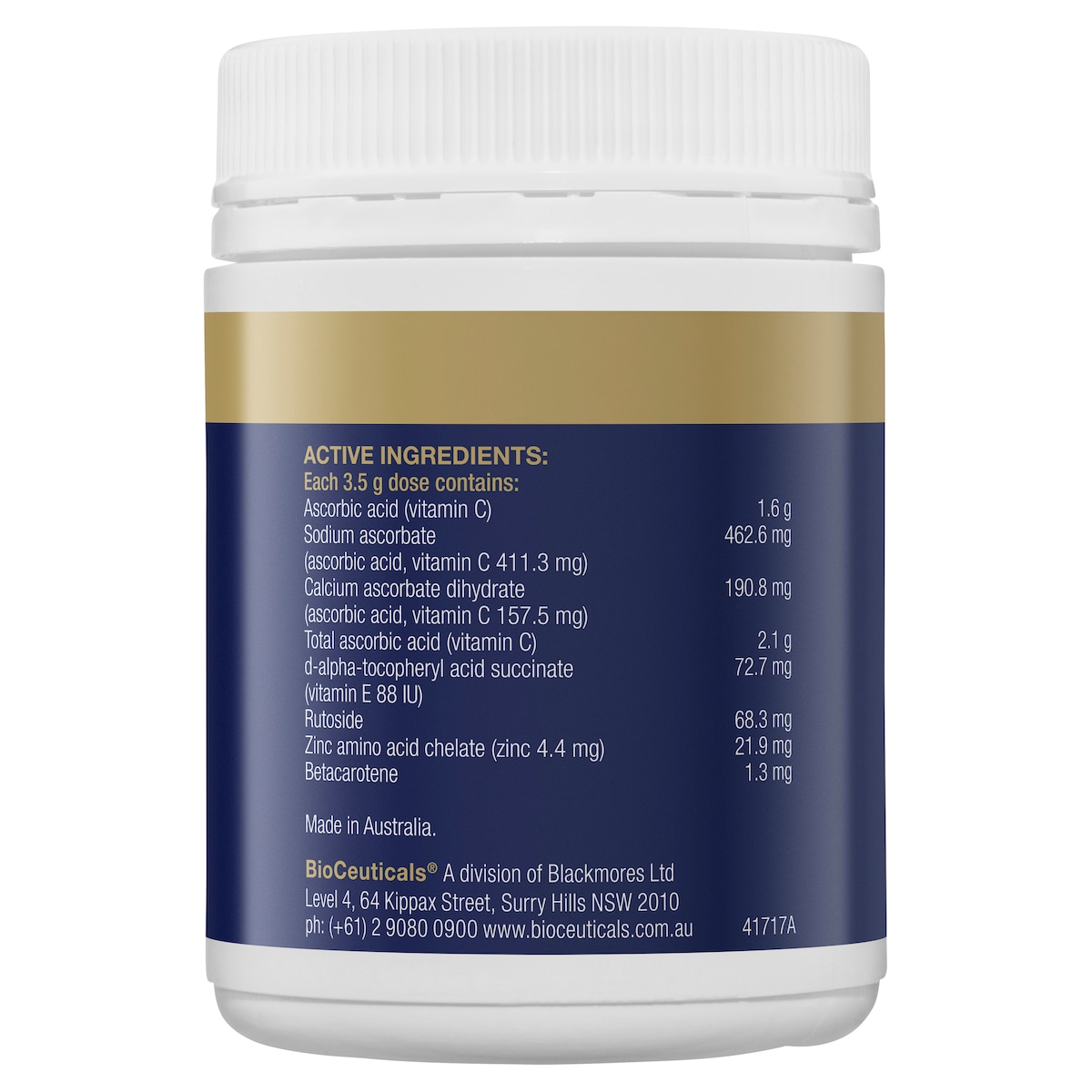 Bioceuticals Ultra Potent-C Powder Orange Flavour 200G