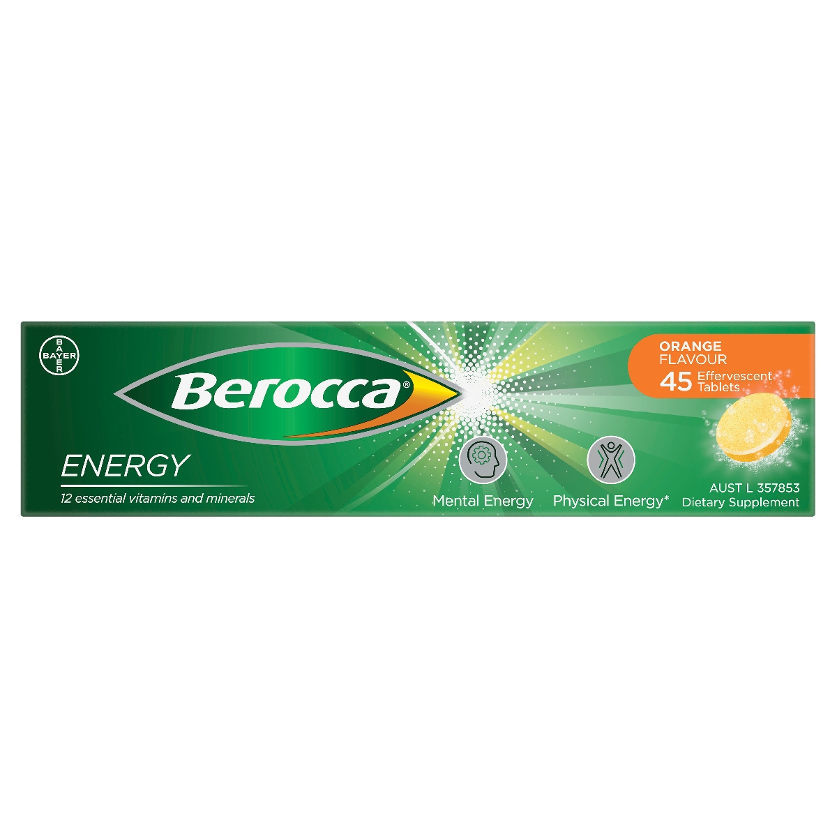 Berocca Energy Orange 45 Effervescent Tablet