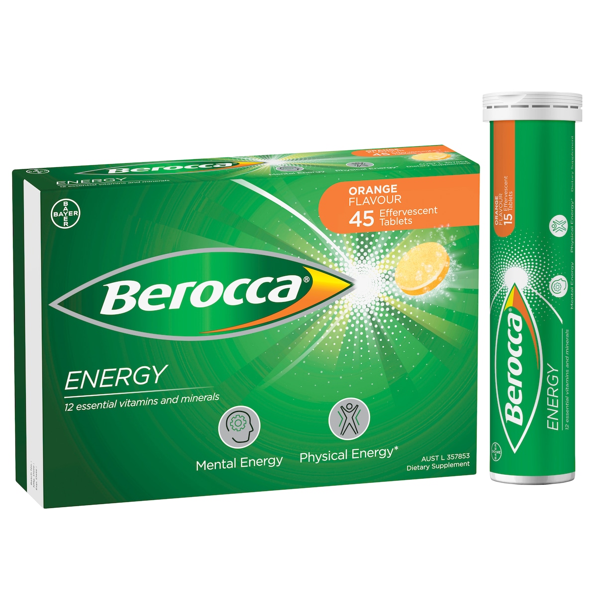 Berocca Energy Orange 45 Effervescent Tablet