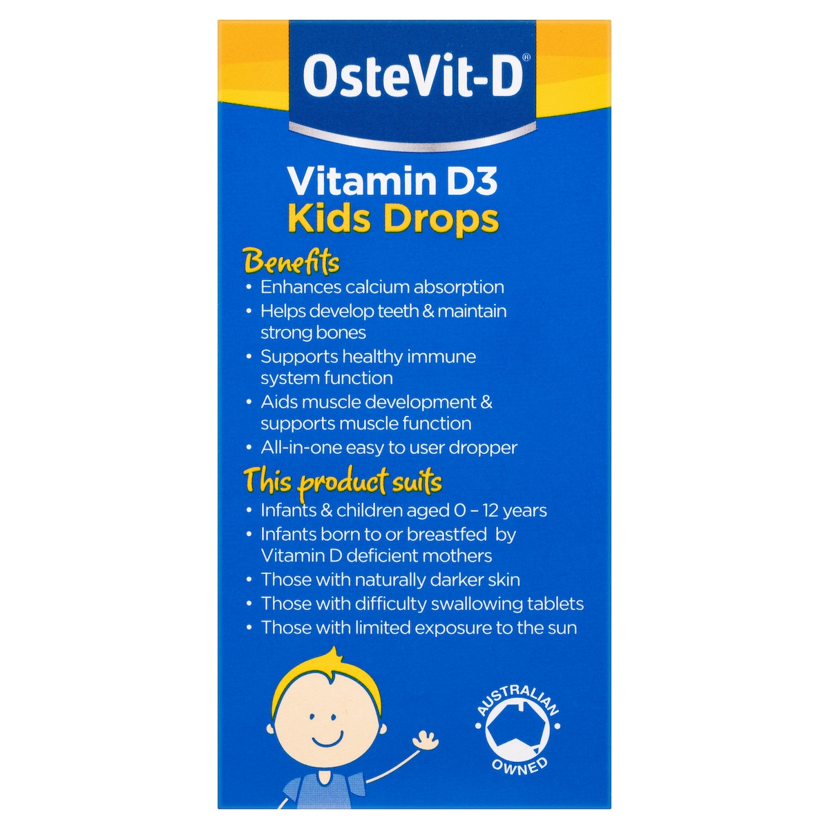 Ostevit-D Vitamin D3 Kids Drops 0-12 Years 15Ml (187 Doses)