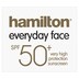 Hamilton Sunscreen Everyday Face Cream Spf50 75G