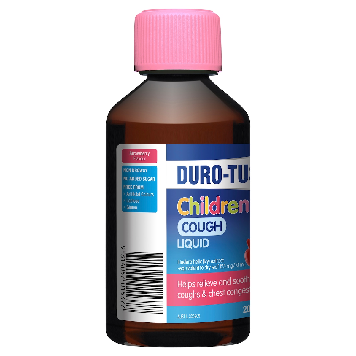 Durotuss Childrens Cough Liquid Strawberry 200Ml