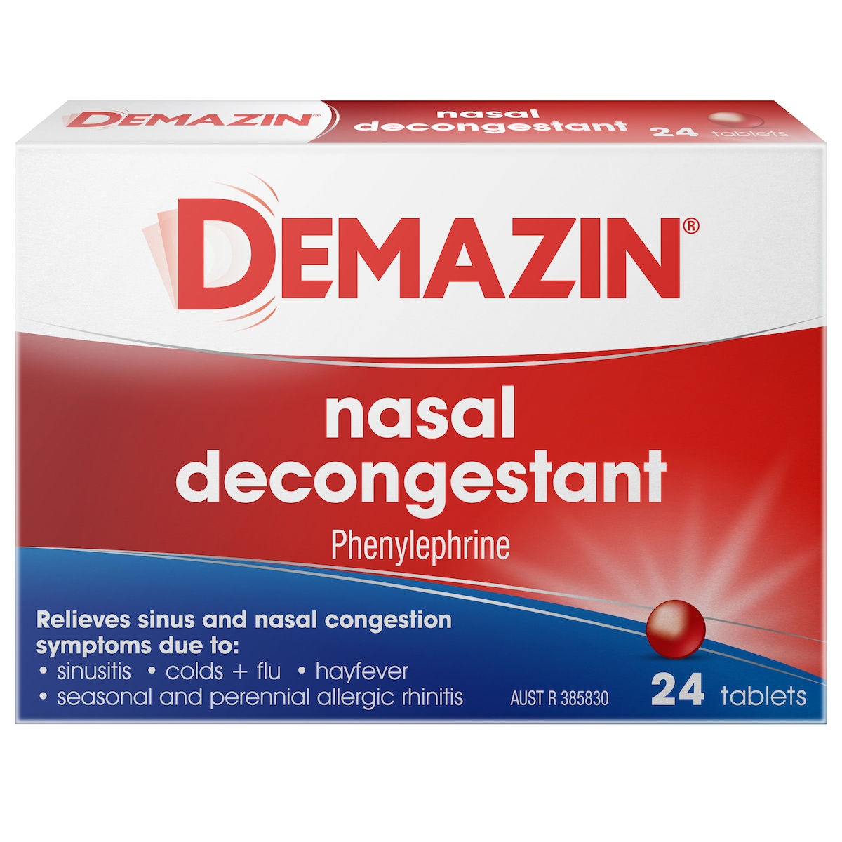 Demazin Nasal Decongestant 24 Tablets