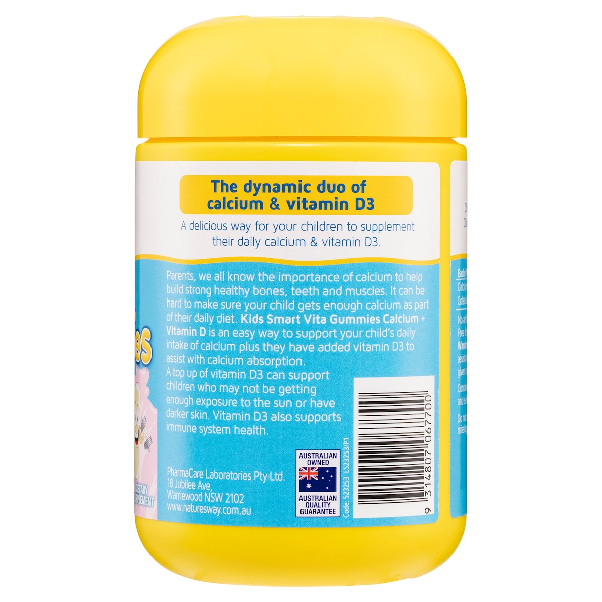 Natures Way Kids Smart Vita Gummies Calcium + Vitamin D 120 Pack