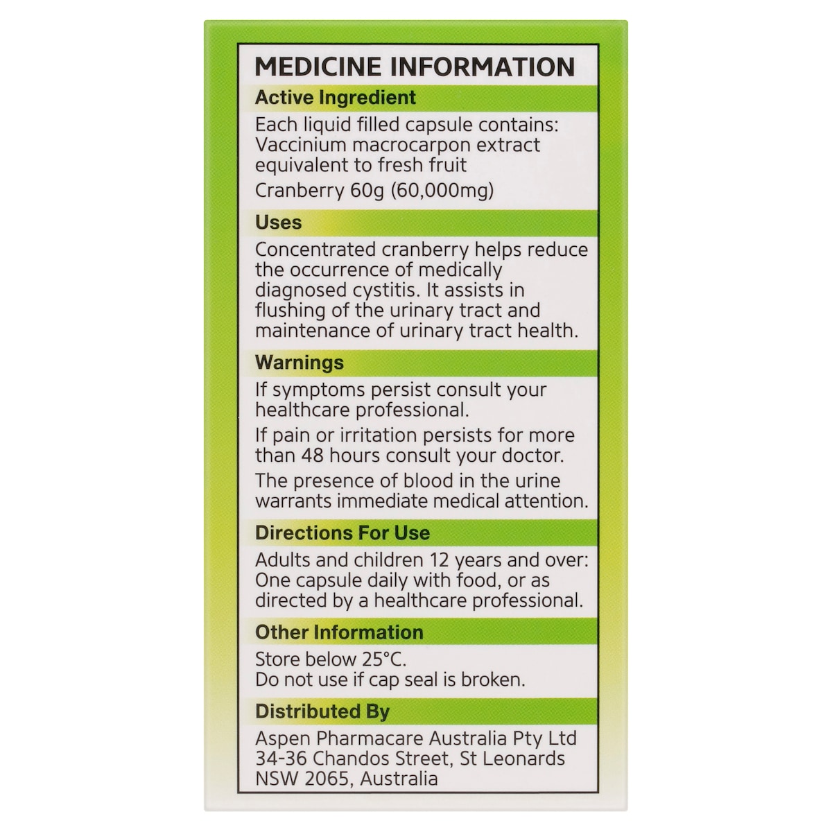 Ural High Strength Cranberry 60000Mg 30 Capsules