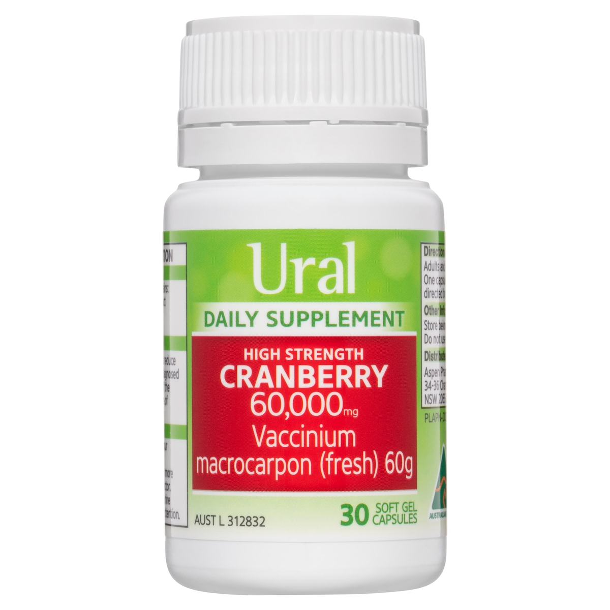 Ural High Strength Cranberry 60000Mg 30 Capsules