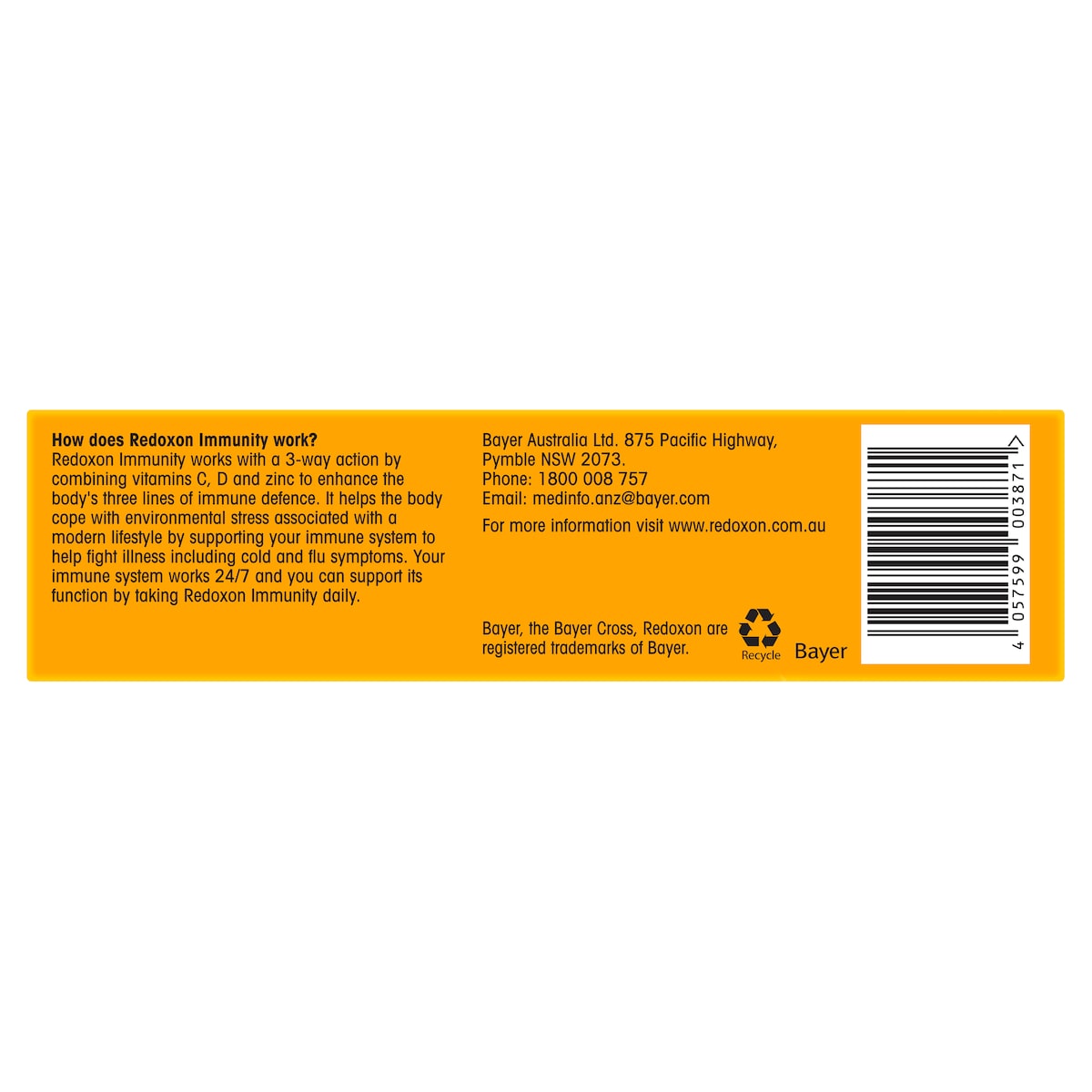 Redoxon Immunity Orange 15 Effervescent Tablets