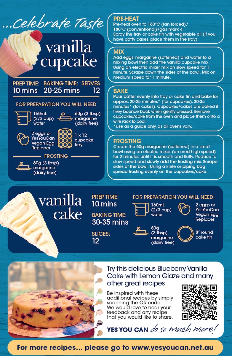 Yesyoucan Vanilla Cupcake Mix 470G