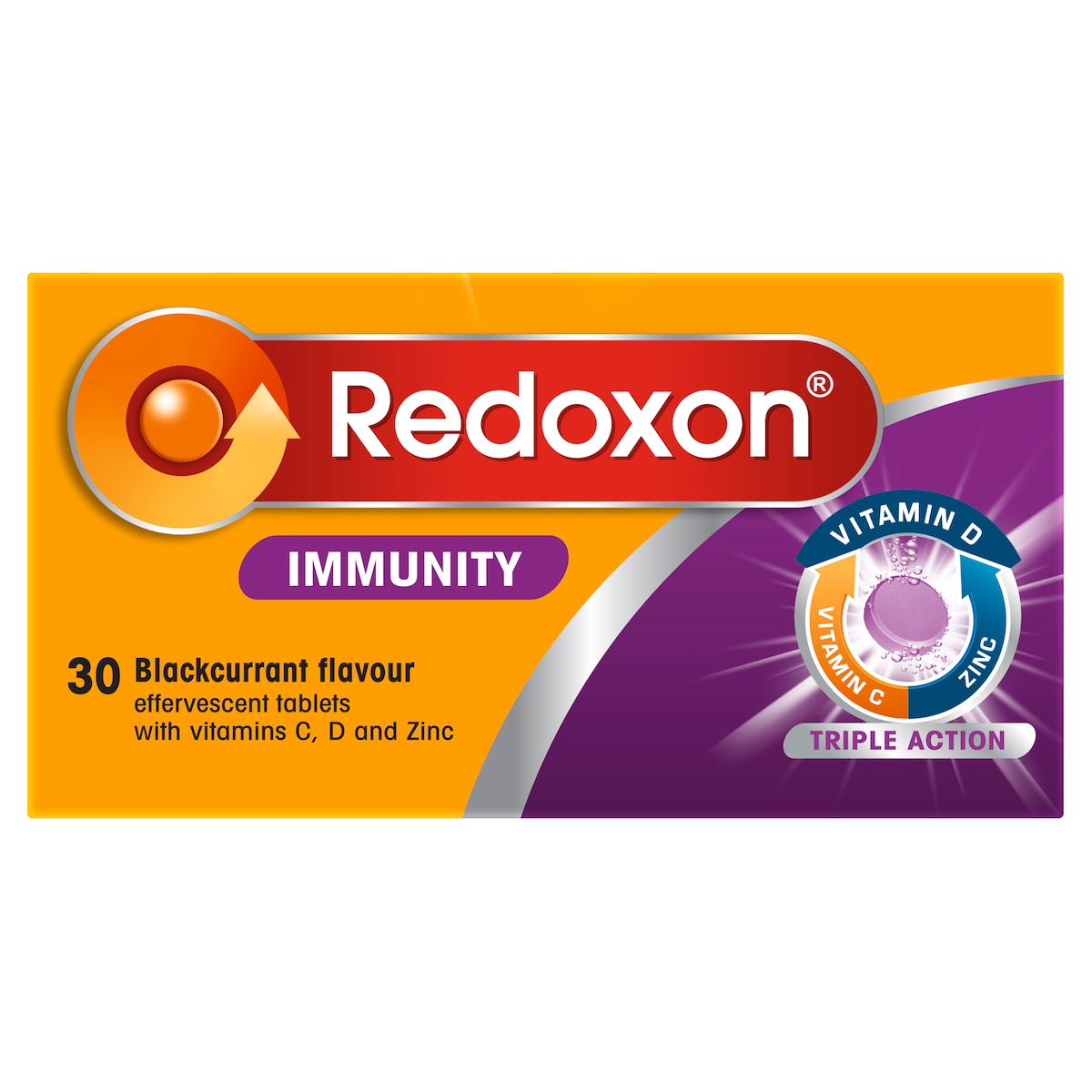 Redoxon Immunity Blackcurrant 30 Effervescent Tablets