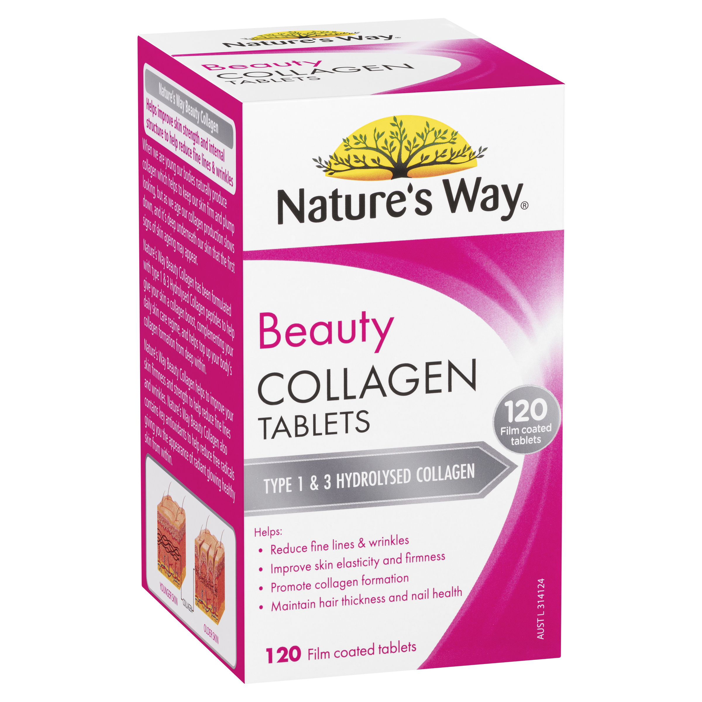 Natures Way Beauty Collagen 120 Tablets