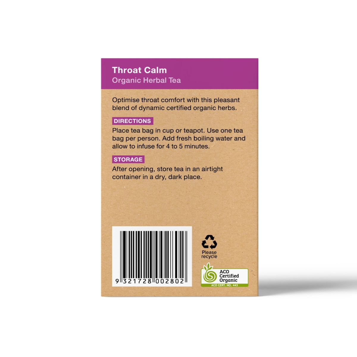 Planet Organic Throat Calm 25 Tea Bags