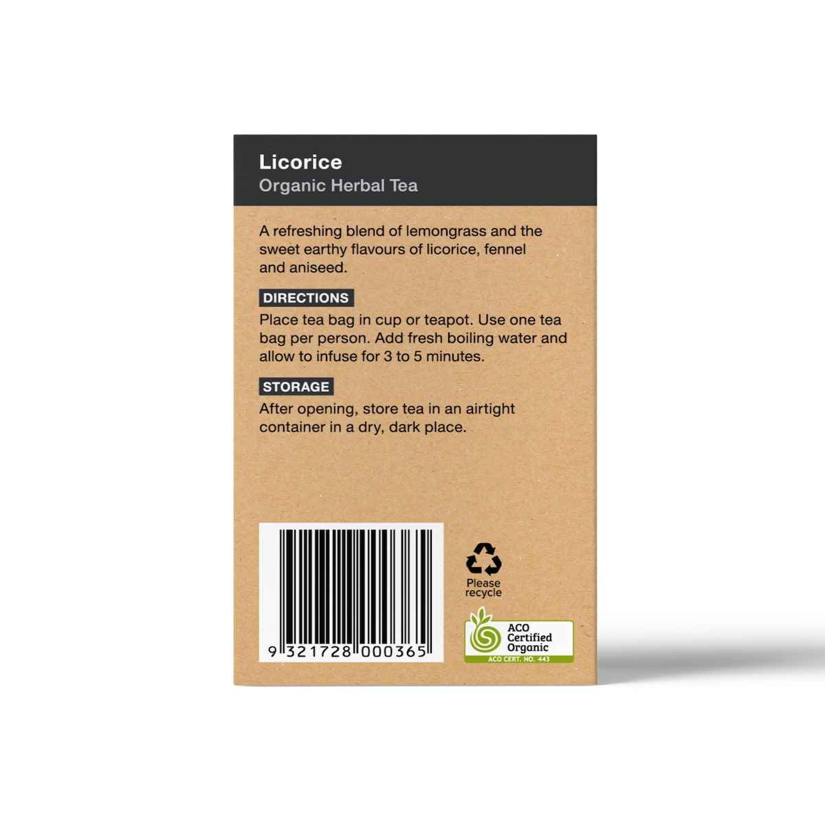 Planet Organic Licorice Tea 25 Tea Bags