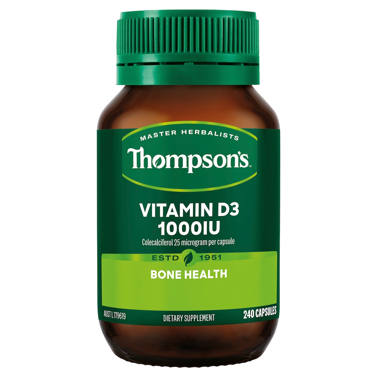 Thompsons Vitamin D3 1000Iu 240 Capsules