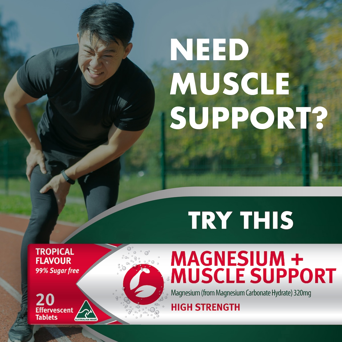 Nature's Own Magnesium + Muscle Support Effervescent 20 Tablets