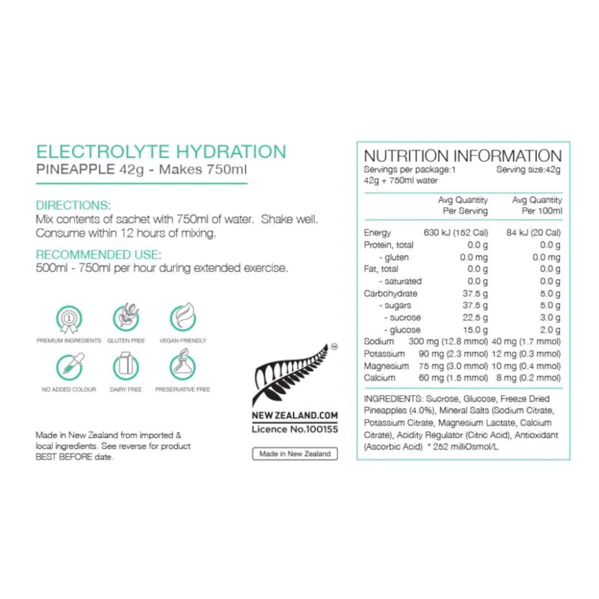 Pure Electrolyte Hydration Pineapple 25 X 42G