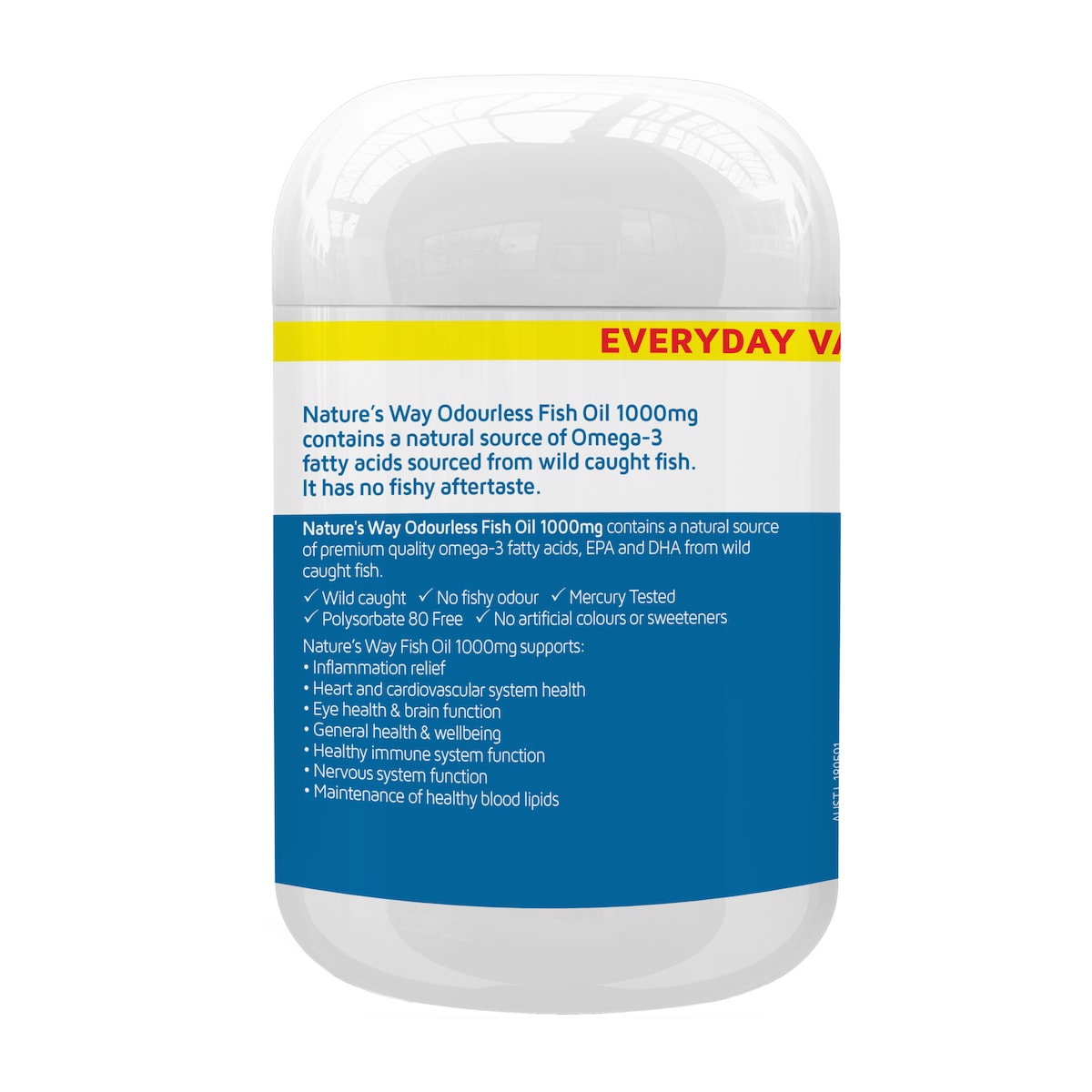 Natures Way Odourless Fish Oil 1000Mg 80 Capsules