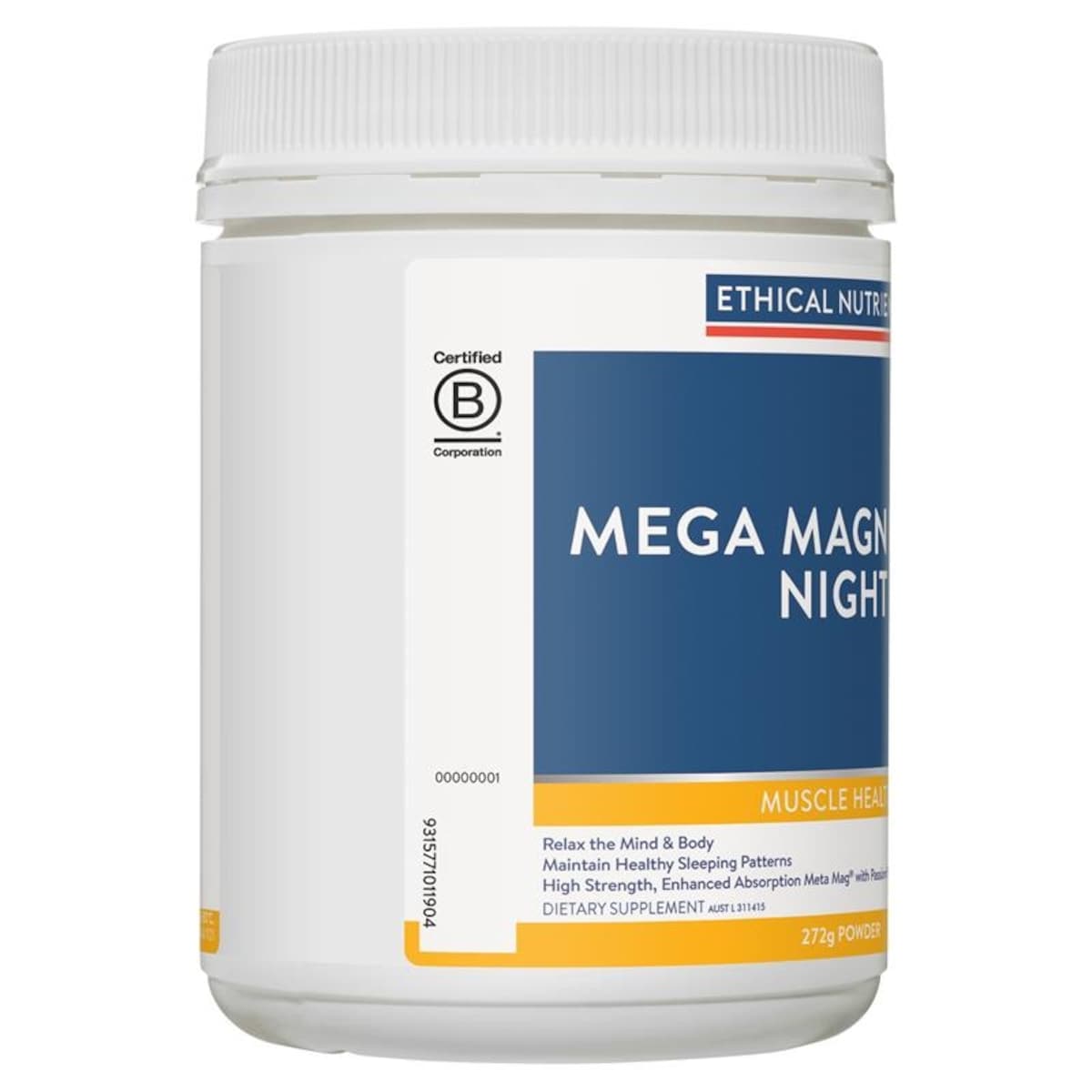 Ethical Nutrients Mega Magnesium Night Mango Passion 272G Powder