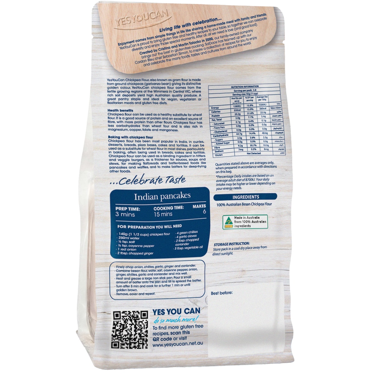 Yesyoucan Besan Chickpea Flour 350G