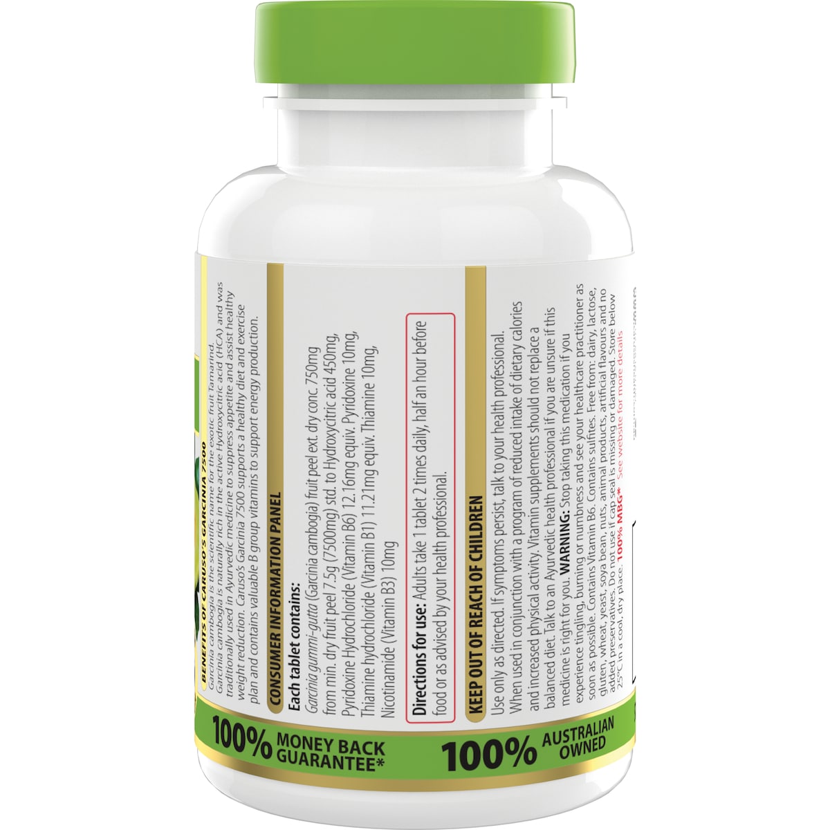 Carusos Garcinia 7500 120 Tablets