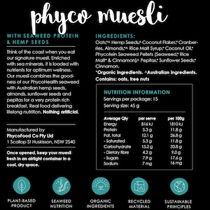 PhycoHealth Phycomuesli Crunchy Seaweed Granola 675g